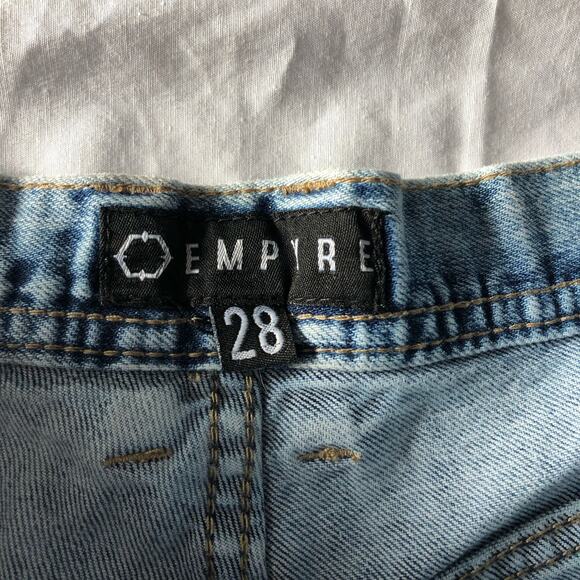 Men's Empyre stonewashed distressed skinny 5 pocket jeans 28x27 - Picture 5 of 6